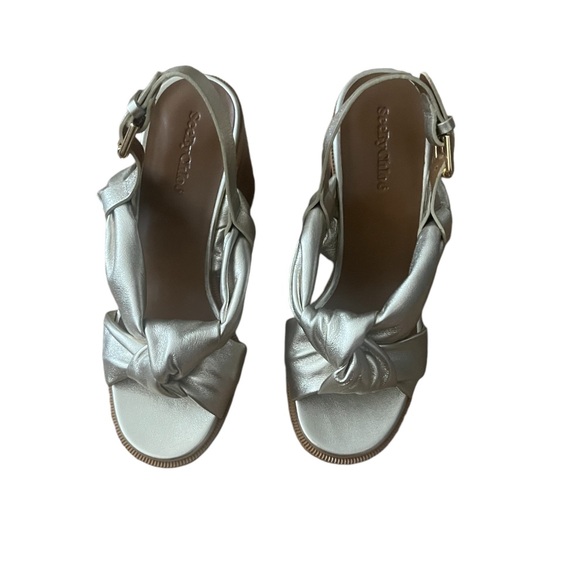 SEE BY CHLOE KNOT GOLD COLOR SANDAL SIZE EU 39, US 9 - Picture 2 of 9